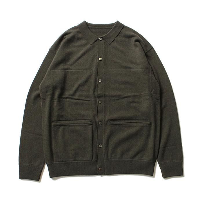 123586920 crepuscule / L/S Knit Polo カシミア混ボタンフロントウールニットポロ 1703-008 全4色 02