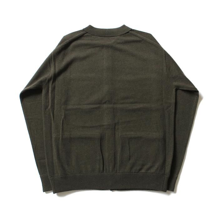 123586920 crepuscule / L/S Knit Polo カシミア混ボタンフロントウールニットポロ 1703-008 全4色 02