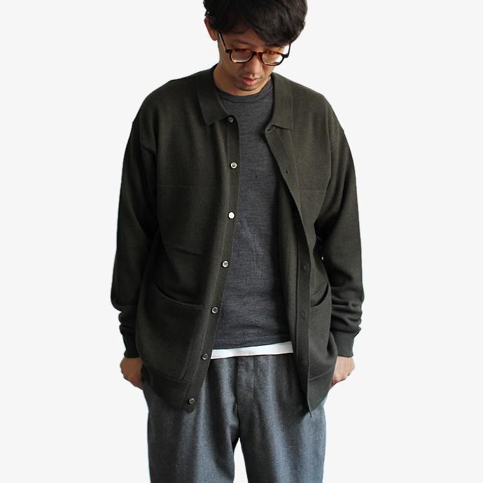 123586920 crepuscule / L/S Knit Polo カシミア混ボタンフロントウールニットポロ 1703-008 全4色 02