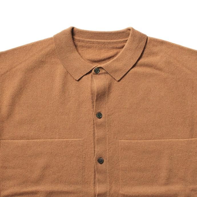 123586920 crepuscule / L/S Knit Polo カシミア混ボタンフロントウールニットポロ 1703-008 全4色 02