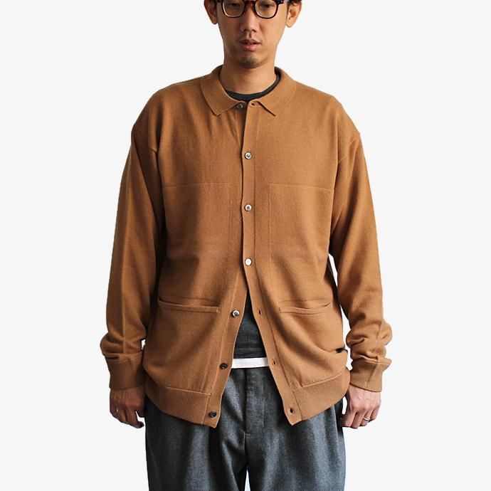 123586920 crepuscule / L/S Knit Polo カシミア混ボタンフロントウールニットポロ 1703-008 全4色 02