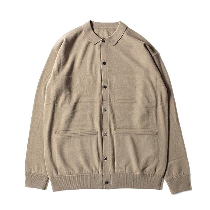 123586920 crepuscule / L/S Knit Polo カシミア混ボタンフロントウールニットポロ 1703-008 全4色 02
