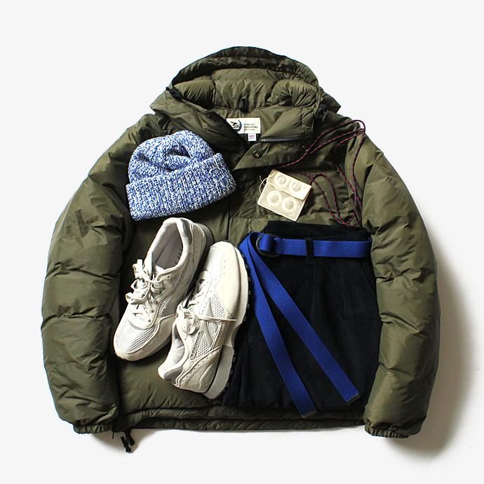 Other Brands Crescent Down Works / EHS別注 プルオーバーダウンパーカー - Olive 02