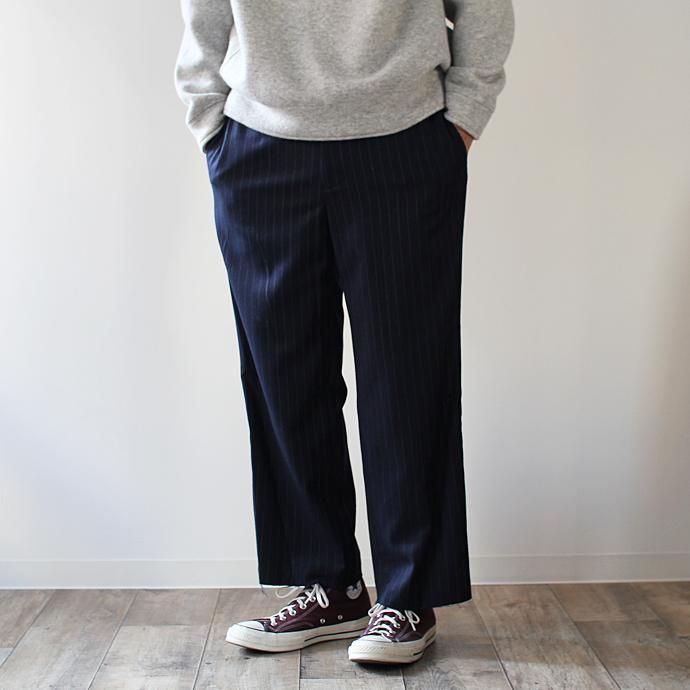 123966749 THEE(シー)/ straight easy slacks ストレート イージースラックス MD-PT-02 - STRIPE 01