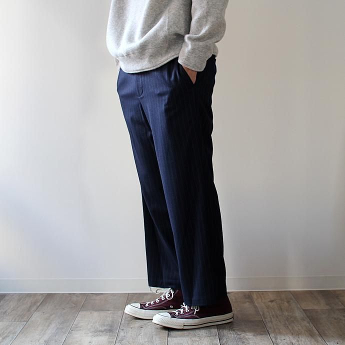 123966749 THEE(シー)/ straight easy slacks ストレート イージースラックス MD-PT-02 - STRIPE 02