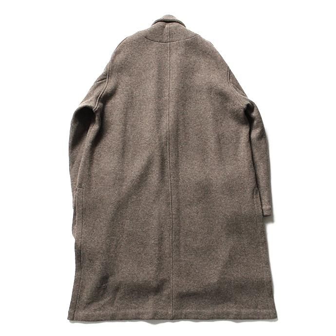 124034304 THEE(シー)/ w-face knit gown coat ダブルフェイスニットガウンコート DF-CO-02 Brown 02