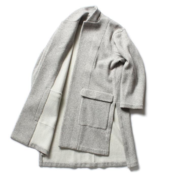 THEE w-face knit gown coat ダブルフェイスニットガウンコート DF-CO-02 Gray<img class='new_mark_img2' src='//img.shop-pro.jp/img/new/icons47.gif' style='border:none;display:inline;margin:0px;padding:0px;width:auto;' /> 02