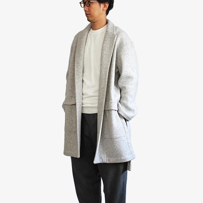 THEE w-face knit gown coat ダブルフェイスニットガウンコート DF-CO-02 Gray<img class='new_mark_img2' src='//img.shop-pro.jp/img/new/icons47.gif' style='border:none;display:inline;margin:0px;padding:0px;width:auto;' /> 02