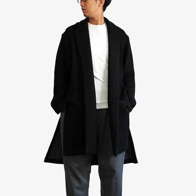 124034395 THEE(シー)/ w-face knit gown coat ダブルフェイスニットガウンコート DF-CO-02 Black<img class='new_mark_img2' src='//img.shop-pro.jp/img/new/icons47.gif' style='border:none;display:inline;margin:0px;padding:0px;width:auto;' /> 02