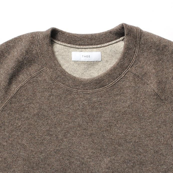 124034711 THEE(シー)/ w-face crewneck knit ダブルフェイスクルーネックニット DF-KT-01 Brown<img class='new_mark_img2' src='//img.shop-pro.jp/img/new/icons47.gif' style='border:none;display:inline;margin:0px;padding:0px;width:auto;' /> 02
