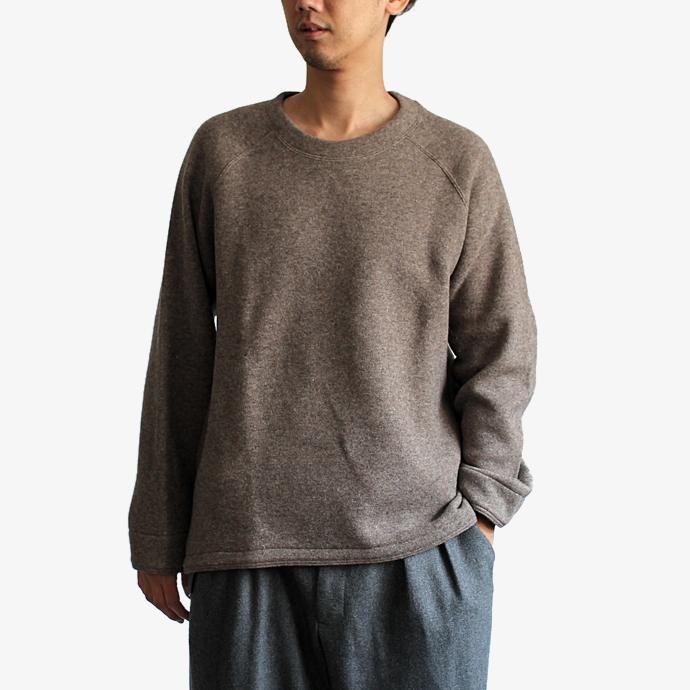 THEE w-face crewneck knit ダブルフェイスクルーネックニット DF-KT-01 Gray 02
