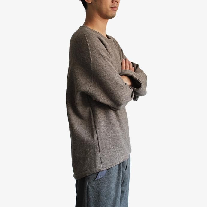 THEE w-face crewneck knit ダブルフェイスクルーネックニット DF-KT-01 Gray 02