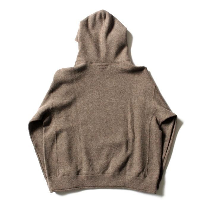 THEE w-face hoodie knit ダブルフェイスフーディーニット DF-KT-02 Brown 02