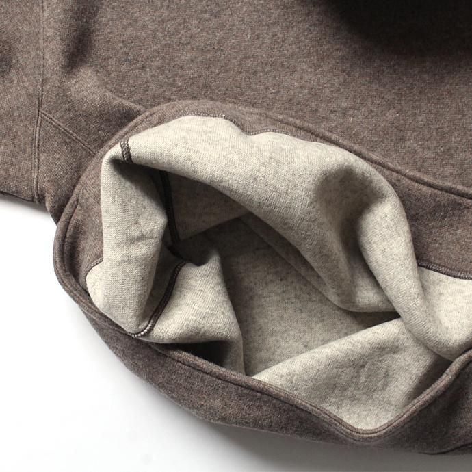 THEE w-face hoodie knit ダブルフェイスフーディーニット DF-KT-02 Brown 02