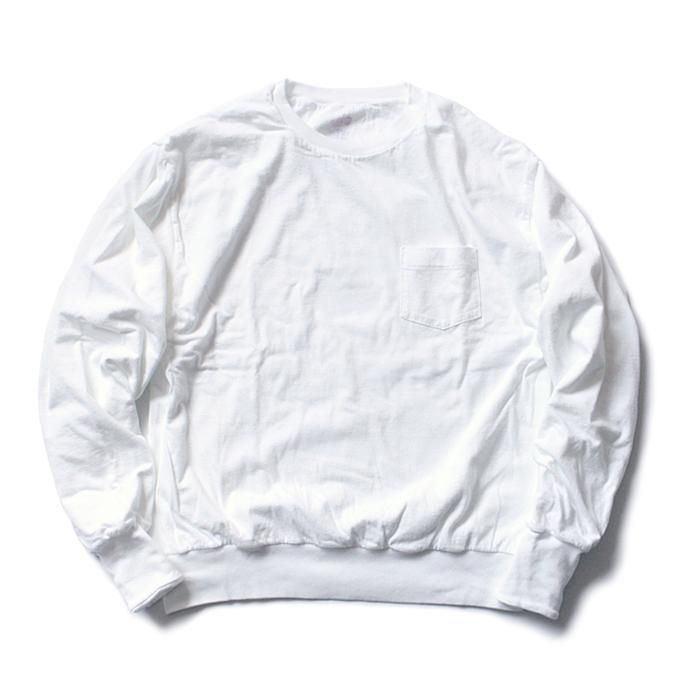 Hexico Deformer Tee Ex. 2 Hanes LS リメイクダブルフェイスカットソー - ホワイト 01