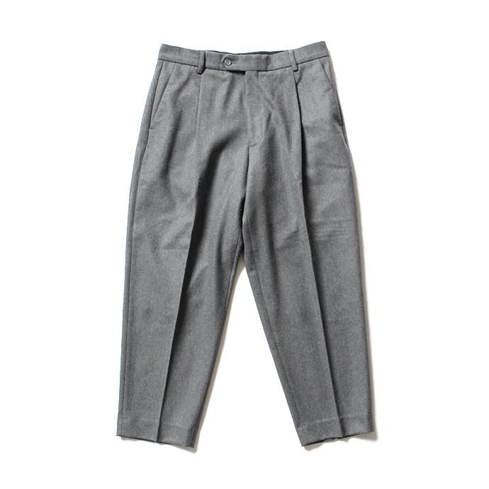 124833507 CEASTERS / 1 Pleat Trousers ワンタックウールパンツ - グレー 01