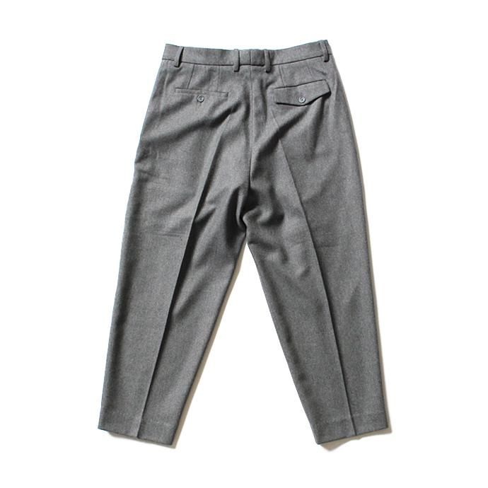 124833507 CEASTERS / 1 Pleat Trousers ワンタックウールパンツ - グレー 02