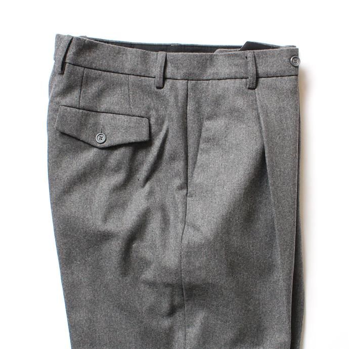 124833507 CEASTERS / 1 Pleat Trousers ワンタックウールパンツ - グレー 02