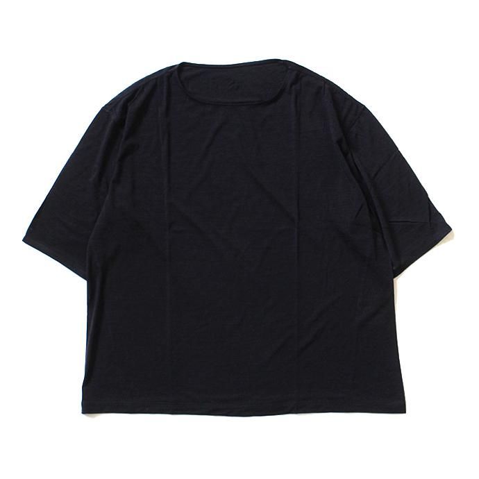 smoothday ユニセックス ウールコズモラマ 7分袖オーバーサイズTシャツ - ネイビー SH-T007-100 01