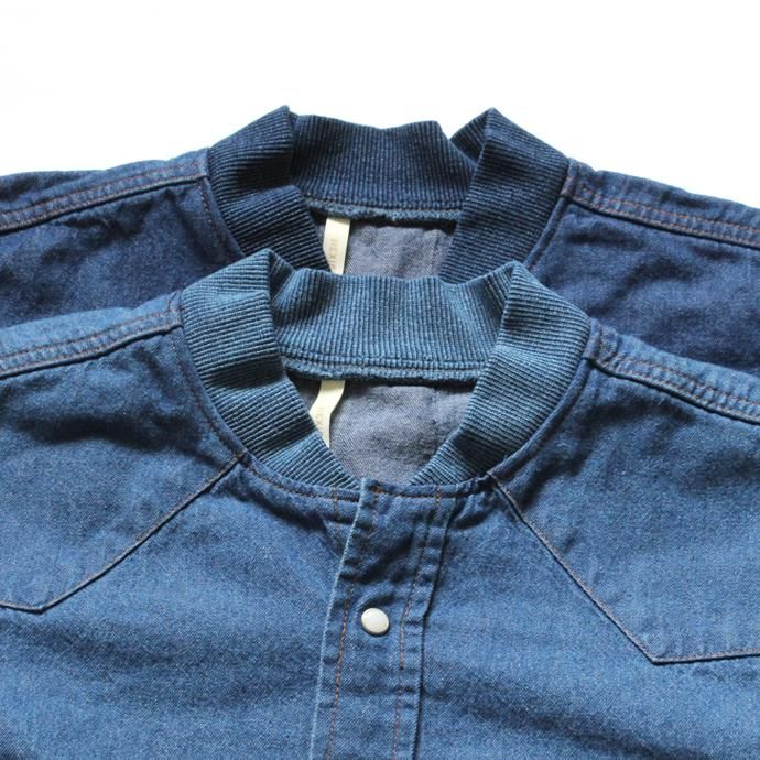 125482111 Hexico / Deformer Ex. Wrangler Indigo Rib リメイクデニムウエスタンシャツ 02 02