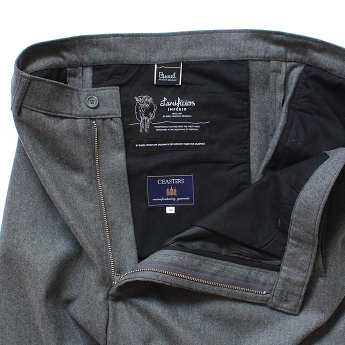 CEASTERS No Pleat Wide Trousers ノータックウールパンツ - グレー 02