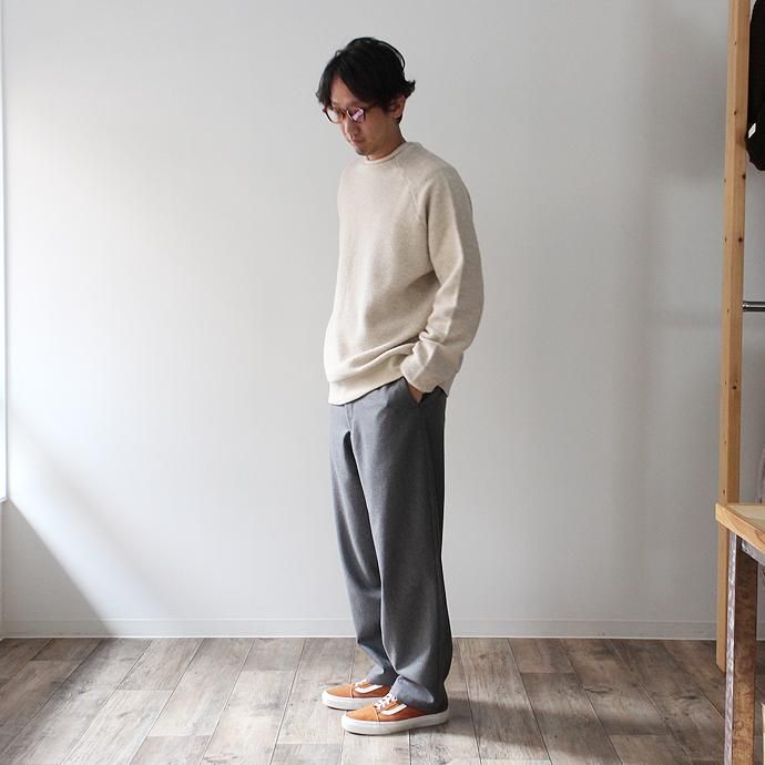 CEASTERS No Pleat Wide Trousers ノータックウールパンツ - グレー 02