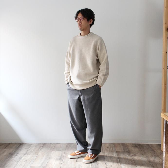 CEASTERS No Pleat Wide Trousers ノータックウールパンツ - グレー 02