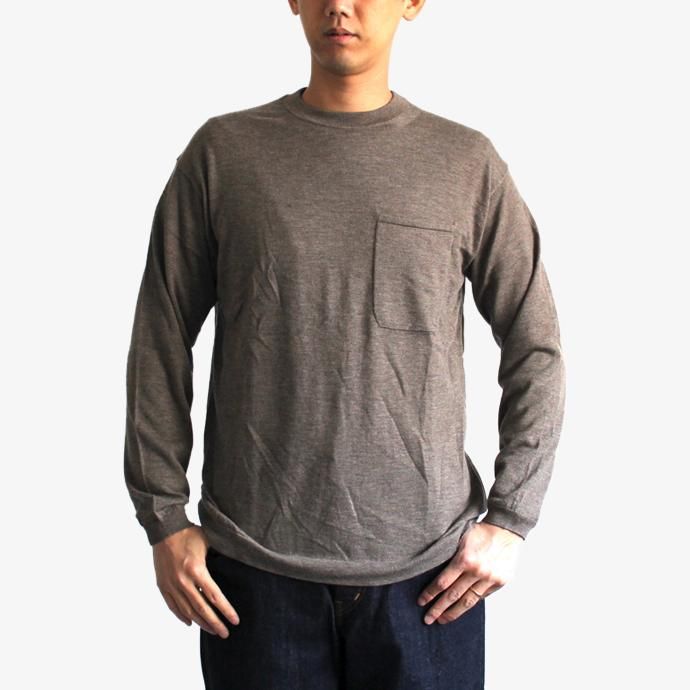 crepuscule wool L/S knit tee ウール ロングスリーブ ニットTシャツ 全2色 1704-002 02