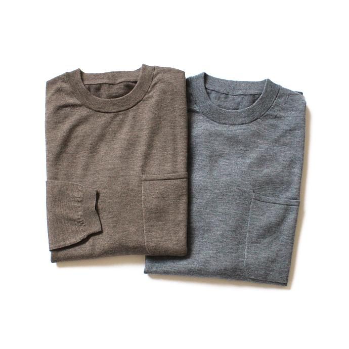 126481213 crepuscule / wool L/S knit tee ウール ロングスリーブ ニットTシャツ 全2色 1704-002<img class='new_mark_img2' src='//img.shop-pro.jp/img/new/icons20.gif' style='border:none;display:inline;margin:0px;padding:0px;width:auto;' /> 02