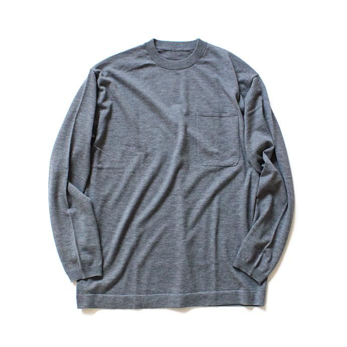 crepuscule wool L/S knit tee ウール ロングスリーブ ニットTシャツ 全2色 1704-002 02