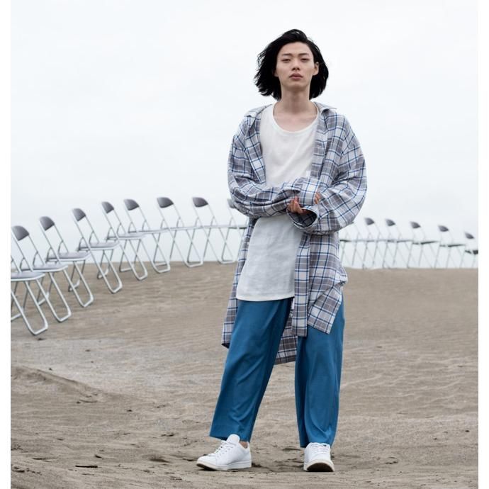 127469442 THEE(シー)/ 2tuck wide ツータックワイドパンツ TR-PT-01 Blue SS18<img class='new_mark_img2' src='//img.shop-pro.jp/img/new/icons47.gif' style='border:none;display:inline;margin:0px;padding:0px;width:auto;' /> 02