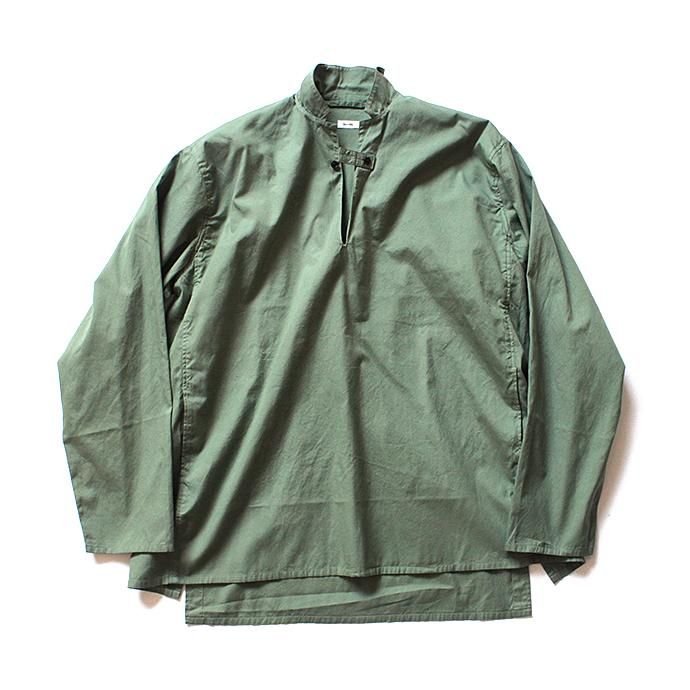 blurhms Soft Ox Tailored Pullover Shirt BHS-18SS008 - Ash Khaki 02