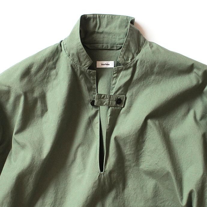 blurhms Soft Ox Tailored Pullover Shirt BHS-18SS008 - Ash Khaki 02