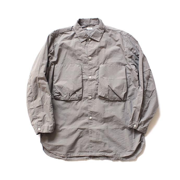 blurhms Nylon Utility Shirt Jacket BHS-18SS006 - Grey Beige 02