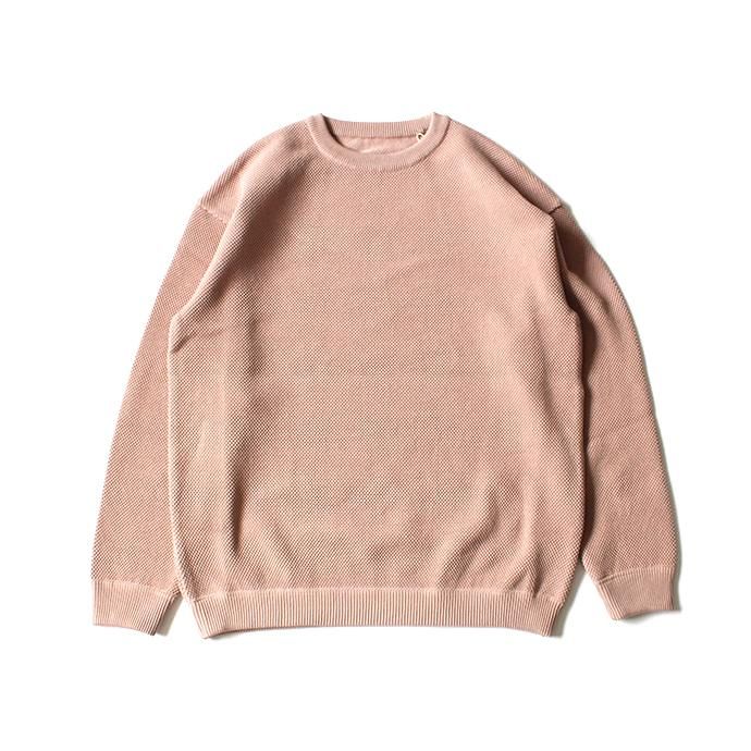 crepuscule moss stitch L/S sweat 1801-001 Pink 鹿の子編みクルーネック ピンク<img class='new_mark_img2' src='//img.shop-pro.jp/img/new/icons47.gif' style='border:none;display:inline;margin:0px;padding:0px;width:auto;' /> 02