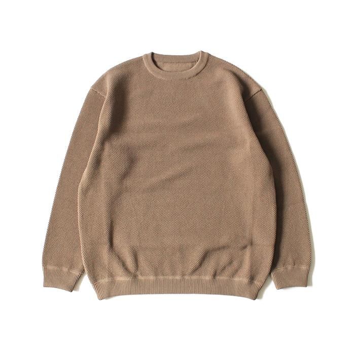 crepuscule moss stitch L/S sweat 1801-001 Brown 鹿の子編みクルーネック ブラウン<img class='new_mark_img2' src='//img.shop-pro.jp/img/new/icons47.gif' style='border:none;display:inline;margin:0px;padding:0px;width:auto;' /> 02