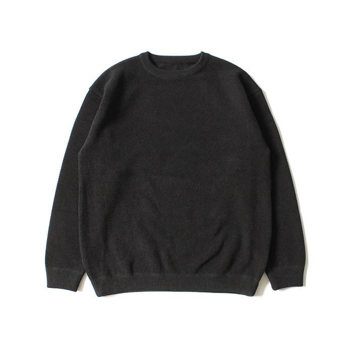 crepuscule moss stitch L/S sweat 1801-001 C.Gray 鹿の子編みクルーネック チャコール<img class='new_mark_img2' src='//img.shop-pro.jp/img/new/icons47.gif' style='border:none;display:inline;margin:0px;padding:0px;width:auto;' /> 02