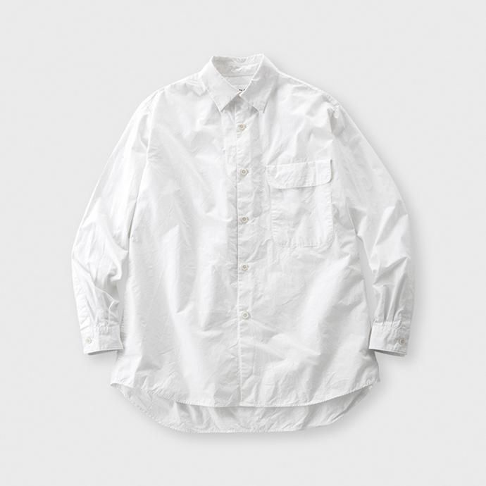 127810109 WISLOM / HENRI ベーシックシャツ - POPLIN ホワイト 01
