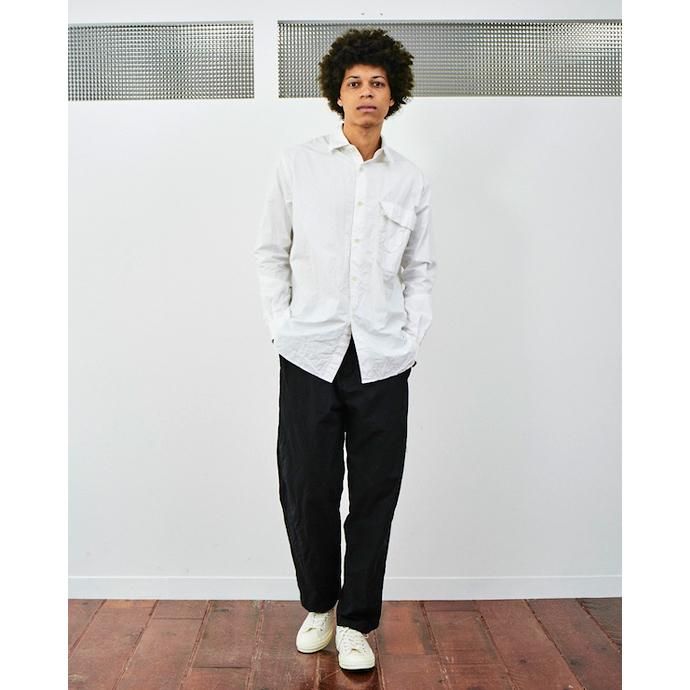 127810109 WISLOM / HENRI ベーシックシャツ - POPLIN ホワイト 02