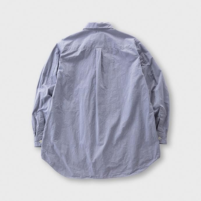 WISLOM HENRI ベーシックシャツ - POPLIN ブルー 02