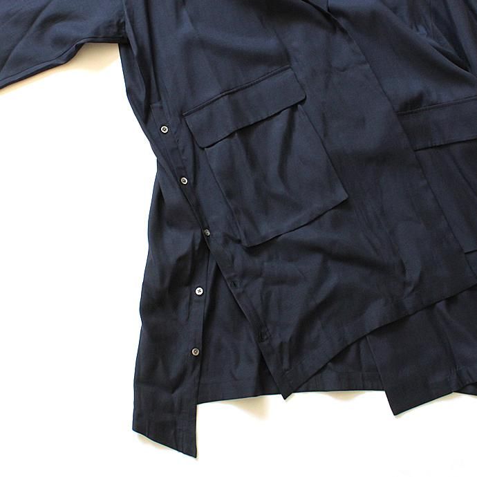 127890048 THEE(シー)/ oversize gown PV-CO-04 オーバーサイズガウン Navy 02