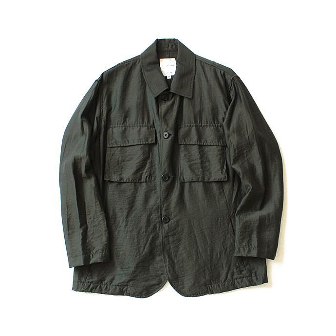 128450972 STILL BY HAND / BDUディテールシャツジャケット BL0181 - グリーン 01