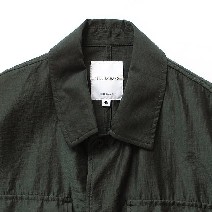 128450972 STILL BY HAND / BDUディテールシャツジャケット BL0181 - グリーン 02