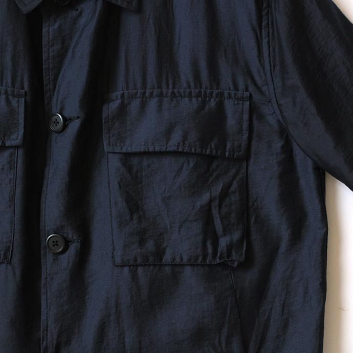 STILL BY HAND BDUディテールシャツジャケット BL0181 - ネイビー 02