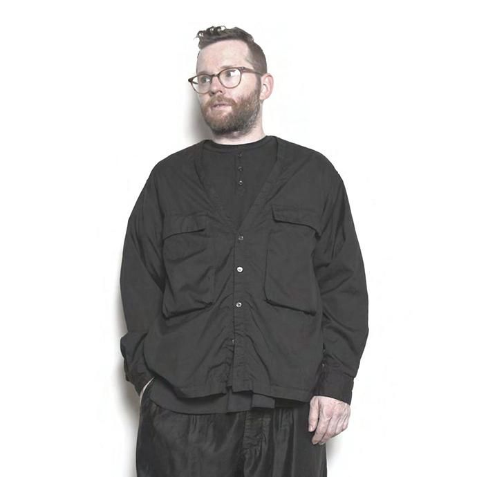 128488472 blurhms / Soft Ox Utility Collarless Jacket BHS-18SS014 - Black<img class='new_mark_img2' src='//img.shop-pro.jp/img/new/icons20.gif' style='border:none;display:inline;margin:0px;padding:0px;width:auto;' /> 01