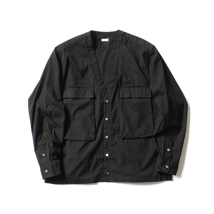 128488472 blurhms / Soft Ox Utility Collarless Jacket BHS-18SS014 - Black<img class='new_mark_img2' src='//img.shop-pro.jp/img/new/icons20.gif' style='border:none;display:inline;margin:0px;padding:0px;width:auto;' /> 02