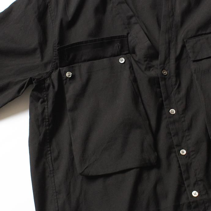 128488472 blurhms / Soft Ox Utility Collarless Jacket BHS-18SS014 - Black<img class='new_mark_img2' src='//img.shop-pro.jp/img/new/icons20.gif' style='border:none;display:inline;margin:0px;padding:0px;width:auto;' /> 02