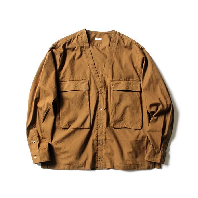 blurhms Soft Ox Utility Collarless Jacket BHS-18SS014 - Camel 02