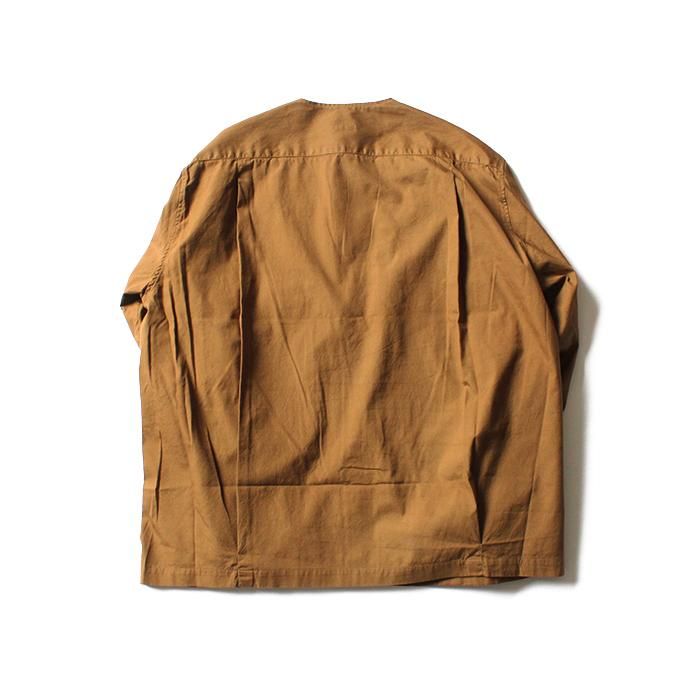 blurhms Soft Ox Utility Collarless Jacket BHS-18SS014 - Camel 02