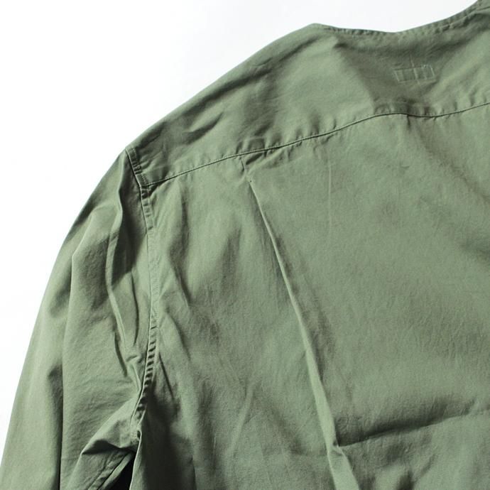 blurhms Soft Ox Utility Collarless Jacket BHS-18SS014 - Ash Khaki 02